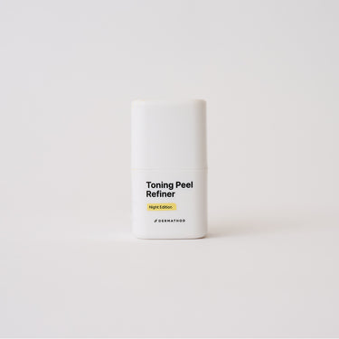 Dermathod Toning Peel Refiner Night Lotion in a minimalist white tube on a clean white background